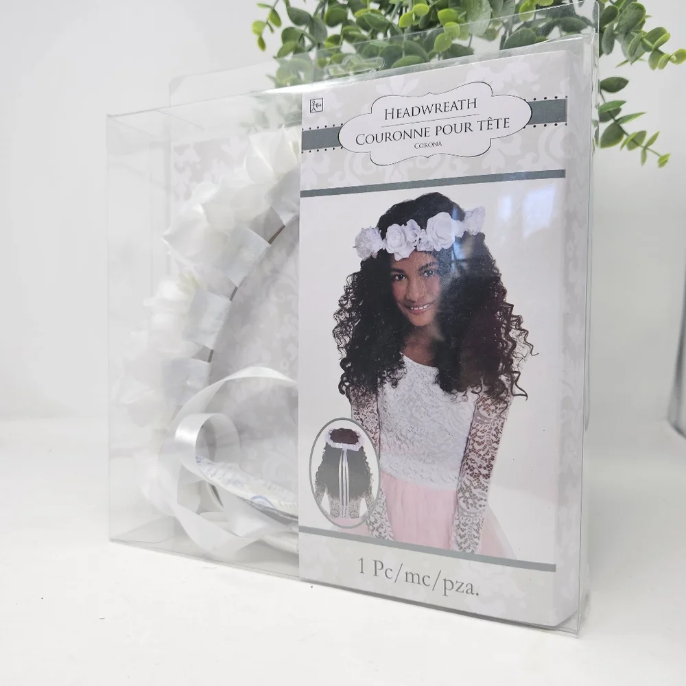 NIB White Floral Headwreath